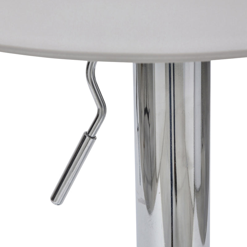 Sgabello con Alzata a Gas Seduta Girevole in Polipropilene Manchester Grigio-3