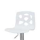 Sgabello con Alzata a Gas Seduta Girevole in Polipropilene Manchester Bianco-2