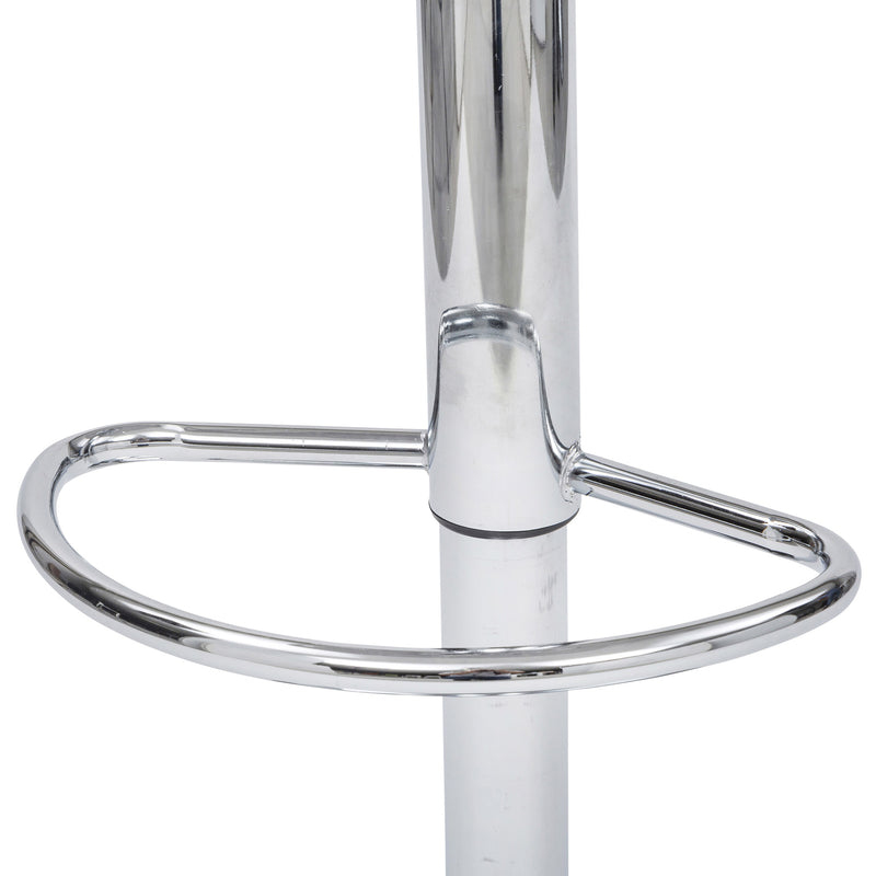 Sgabello con Alzata a Gas Seduta Girevole in Polipropilene Manchester Bianco-4