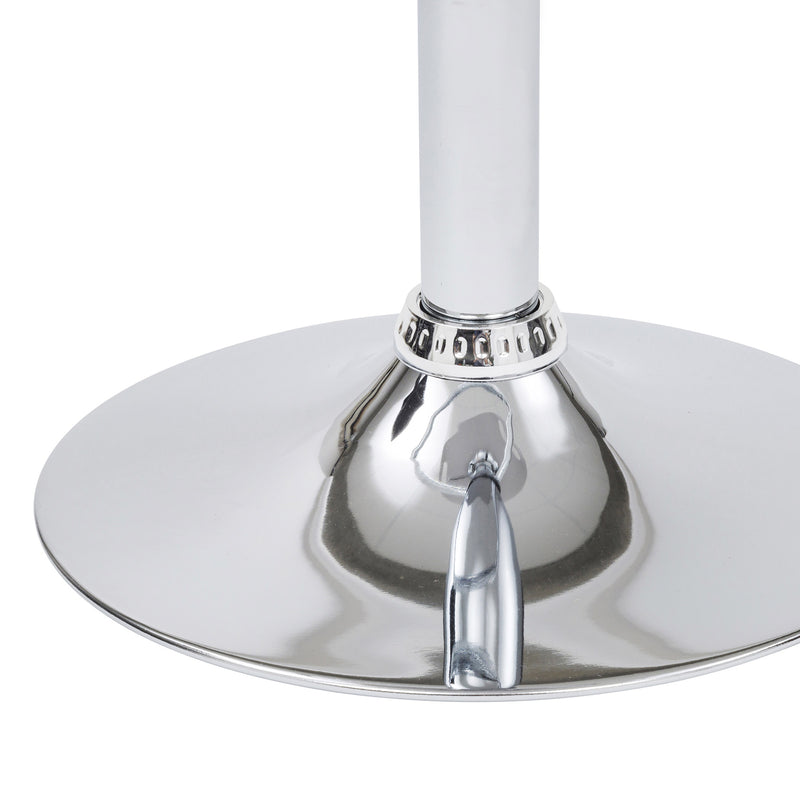 Sgabello con Alzata a Gas Seduta Girevole in Polipropilene Manchester Bianco-5