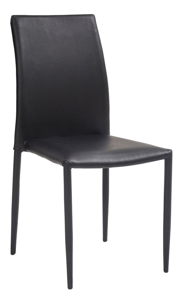 Chaise rembourrée 46x50x89 cm en Simili Cuir Dani Plus Noir prezzo