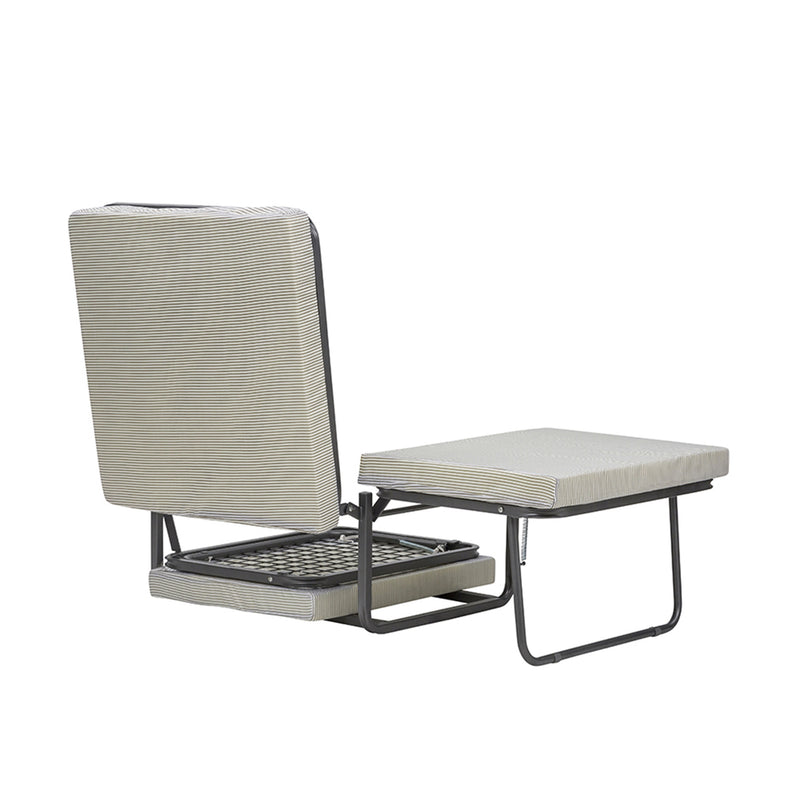 Pouf Letto Trasformabile Pieghevole con Materasso Rivestimento Blu-5