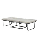 Pouf Letto Trasformabile Pieghevole con Materasso Rivestimento Blu-7