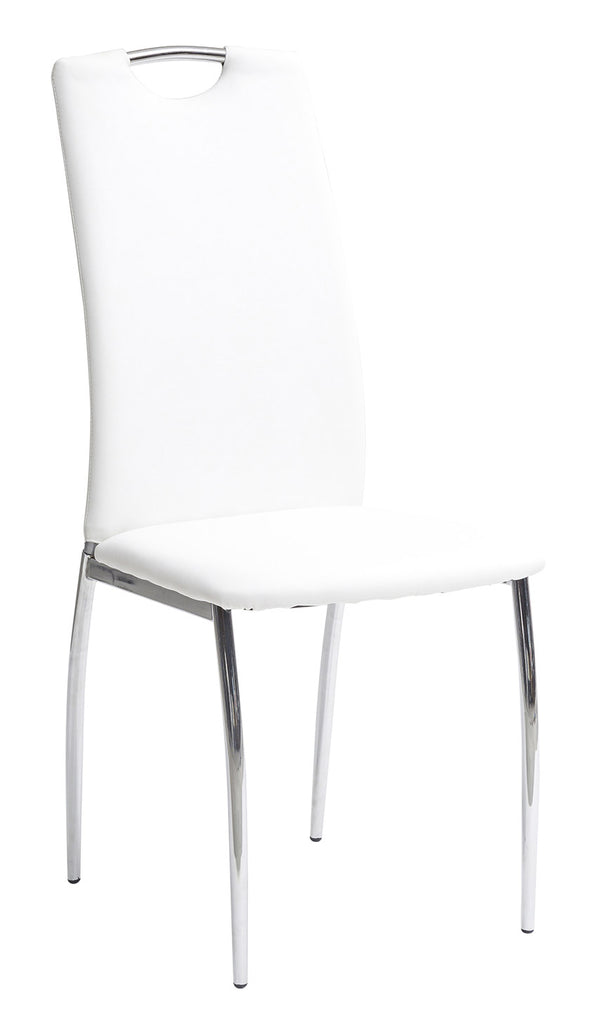 sconto Chaise rembourrée 102x48x43 cm en simili cuir Alba Bianca
