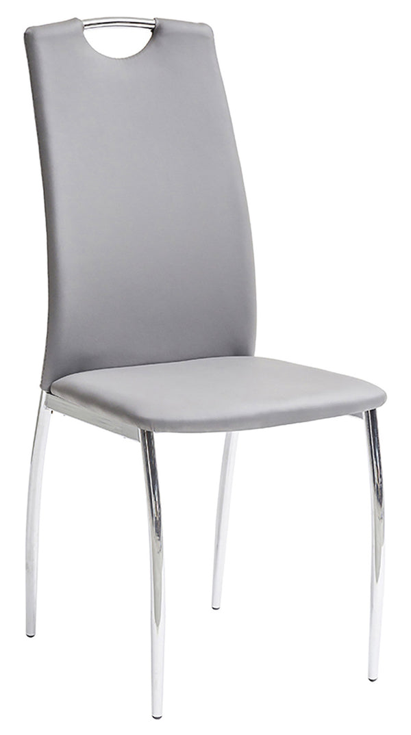 Chaise rembourrée 102x48x43 cm en similicuir Alba Grey acquista
