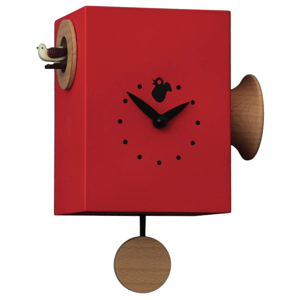 Horloge Coucou Murale 15X16X11Cm Pirondini Italia Petite Trompette Rouge prezzo