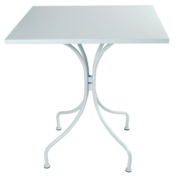 Table de jardin 70x70x71 cm en métal blanc ensoleillé sconto