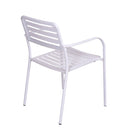 Sedia da Esterno in Metallo 54x55x82 cm Bianco-4