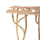 Tavolino Soggiorno in Metallo Ø 49 cm Oro-3