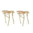 Tavolino Soggiorno in Metallo Ø 49 cm Oro-5