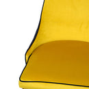 Sedia Imbottita 47x57x88 cm Senape e Oro-5