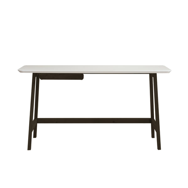 Bureau en bois avec tiroir 75x55,5x140 cm Noir et Blanc acquista