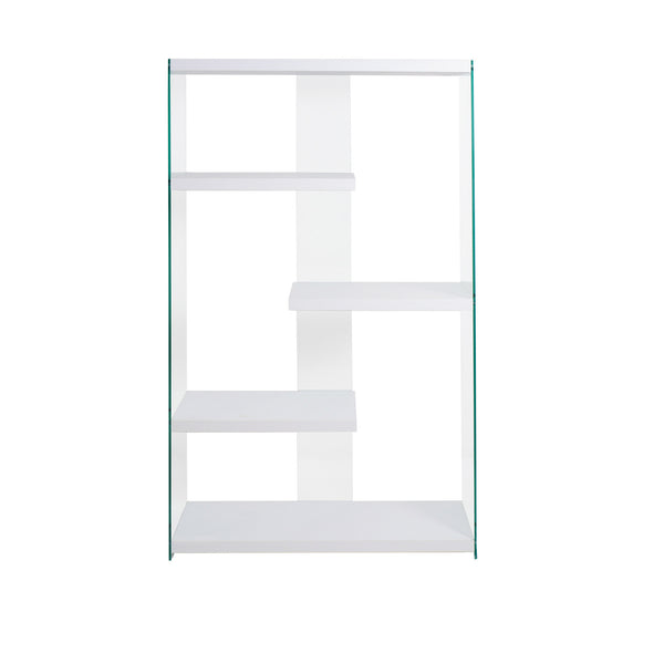 prezzo Bibliothèque en verre 91,5x30x160 cm Blanc