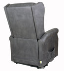 Poltrona Alzapersona Elettrica 1 Motore Reclinabile in Tessuto Econabuk Grigio-5