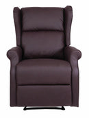 Poltrona Relax Reclinabile Manuale in Tessuto Econabuk Fango-3