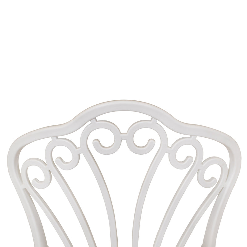 Sedia da Esterno in Propilene 9x44x44 cm Bianco-3