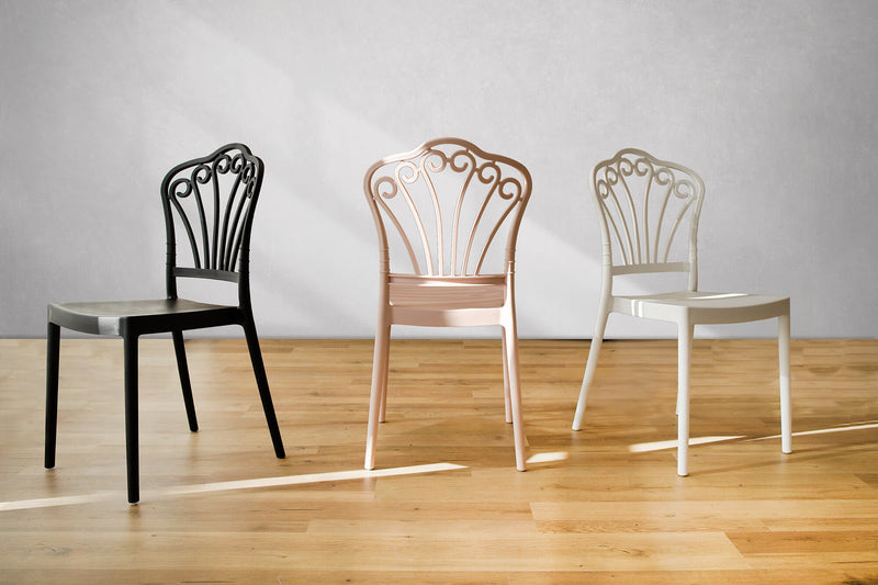 Sedia da Esterno in Propilene 9x44x44 cm Bianco-4