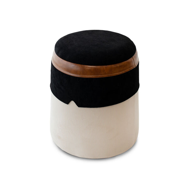 sconto Pouf de rangement Aladin noir blanc