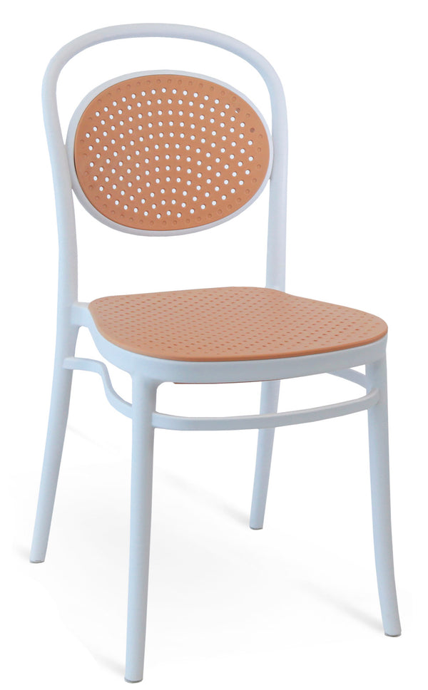 Chaise de jardin 53x41x85 cm en polypropylène Cosette blanc/corde acquista