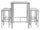 Ensemble de Bar Table Haute et 4 Tabourets de Jardin en Métal Utility Snack Blanc