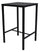 Table haute de jardin 70x70xH110 cm en métal utilitaire noir
