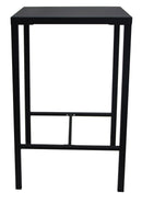 Tavolo Alto da Giardino 70x70xH110 cm in Metallo Utility Nero-2