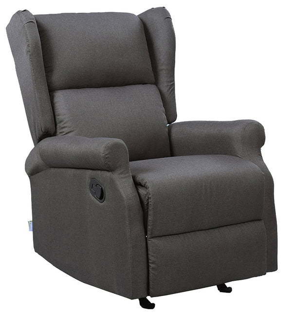 Fauteuil relax inclinable manuel en tissu bergère Arlette fumé sconto