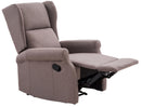 Poltrona Relax Reclinabile Manuale in Tessuto Bergere Arlette a Tortora-2