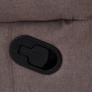 Poltrona Relax Reclinabile Manuale in Tessuto Bergere Arlette a Tortora-4