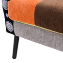 Divano 2 Posti 129x79x103 in Tessuto Patchwork Flavia Maxi Multicolore-2