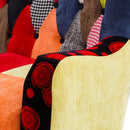 Divano 2 Posti 129x79x103 in Tessuto Patchwork Flavia Maxi Multicolore-3