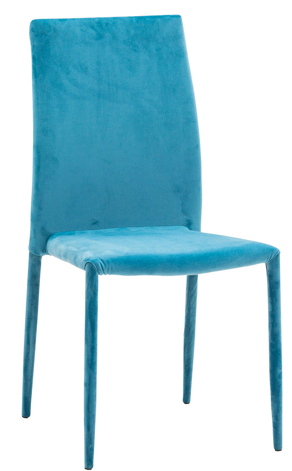 acquista Chaise rembourrée 46x50x89 cm en tissu velouté Dani Plus Acqua Marina