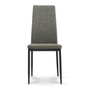 Sedia Imbottita 40x47x96 cm in Similpelle Queen Grigio Meccanico-2