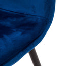 Sedia Imbottita 44x39x85 cm in Tessuto Vellutato Sky Plus Blu-3