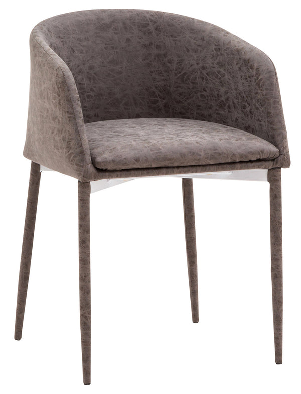prezzo Fauteuil rembourré 79x52x52 cm en Similicuir Prima Gris Mécanicien