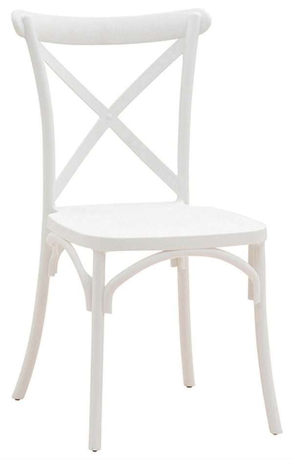 sconto Chaise 90x43x43 cm en Polypropylène Rétro Blanc