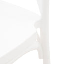 Sedia 90x43x43 cm in Polipropilene Retrò Bianca-2