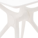 Tavolo da Giardino 80x80x75 cm in Polipropilene Bill Bianco-2