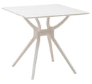 Tavolo da Giardino 80x80x75 cm in Polipropilene Bill Bianco-1