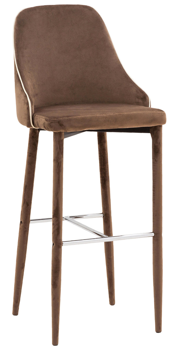 Tabouret Haut 45x50x110 cm en Tissu Velours New Plana Plus Cappuccino online