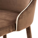 Sgabello Alto 45x50x110 cm in Tessuto Vellutato New Plana Plus Cappuccino-2