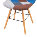 Sedia Imbottita 85x45x42 cm in Tessuto Patchwork Neon 3 Plus Multicolor-7