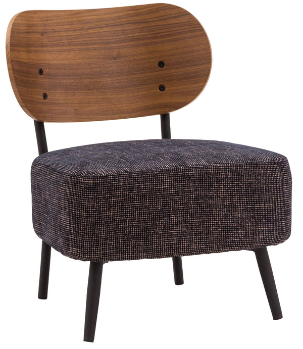 sconto Fauteuil Rembourré 58x64x72 cm en Bois et Tissu Ora Nera