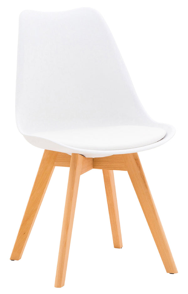 sconto Chaise 45x55x88 cm en Polyuréthane et Bois Isla Bianca