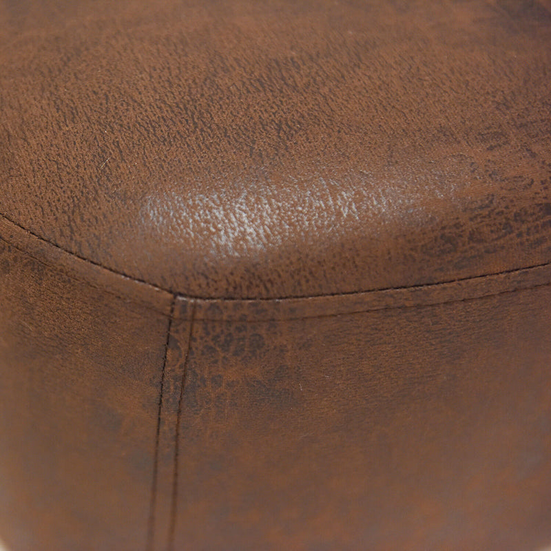 Pouf a Forma di Ippopotamo 60x30x36 cm in Similpelle Hippo Brown Marrone-4