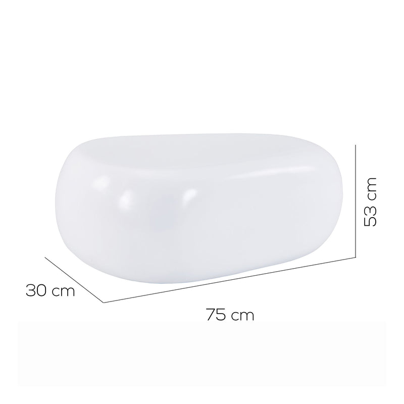 Tavolino Evolution Stone, Resina Bianco Laccato Opaco-3