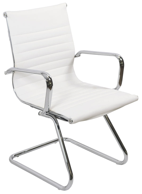 prezzo Chaise d'attente de bureau en similicuir Akka blanc