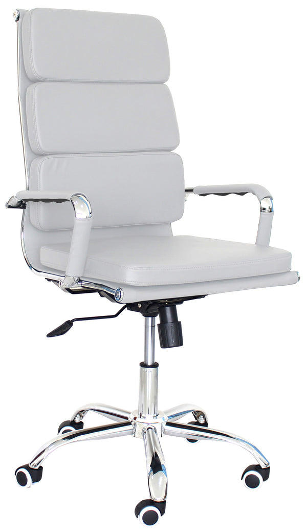 prezzo Chaise de bureau présidentielle en simili cuir blanc Mito