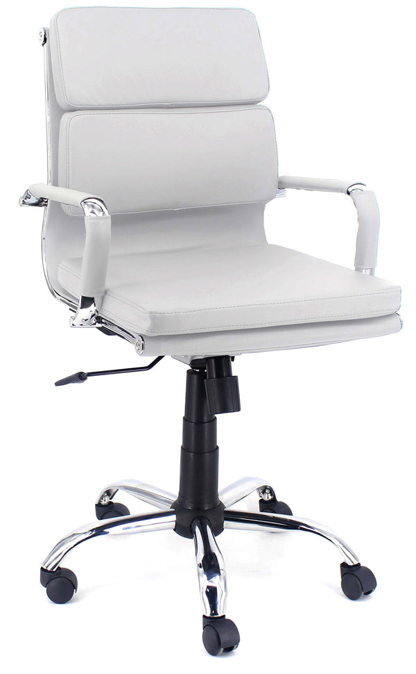 prezzo Chaise de bureau exécutive Mito blanche en similicuir