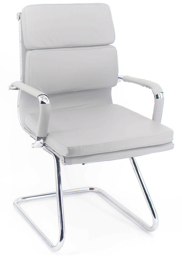 prezzo Chaise d'attente de bureau en similicuir blanc Mito